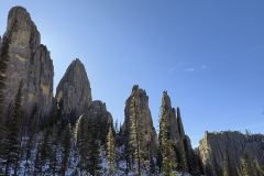 A little early season snow on the Cathedral Spires in the Black Elk Wilderness A little early season snow on the Cathedral Spires in the Black Elk Wilderness