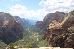 The view from Angels Landing of Zion Canyon